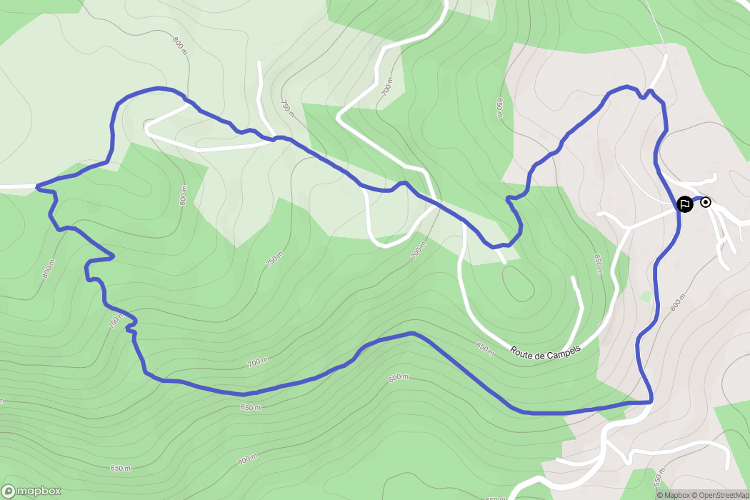 Arbon : carte du parcours de randonnée - France