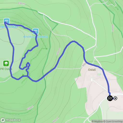 Žďár nad Metují: mapa trasy - Czechia