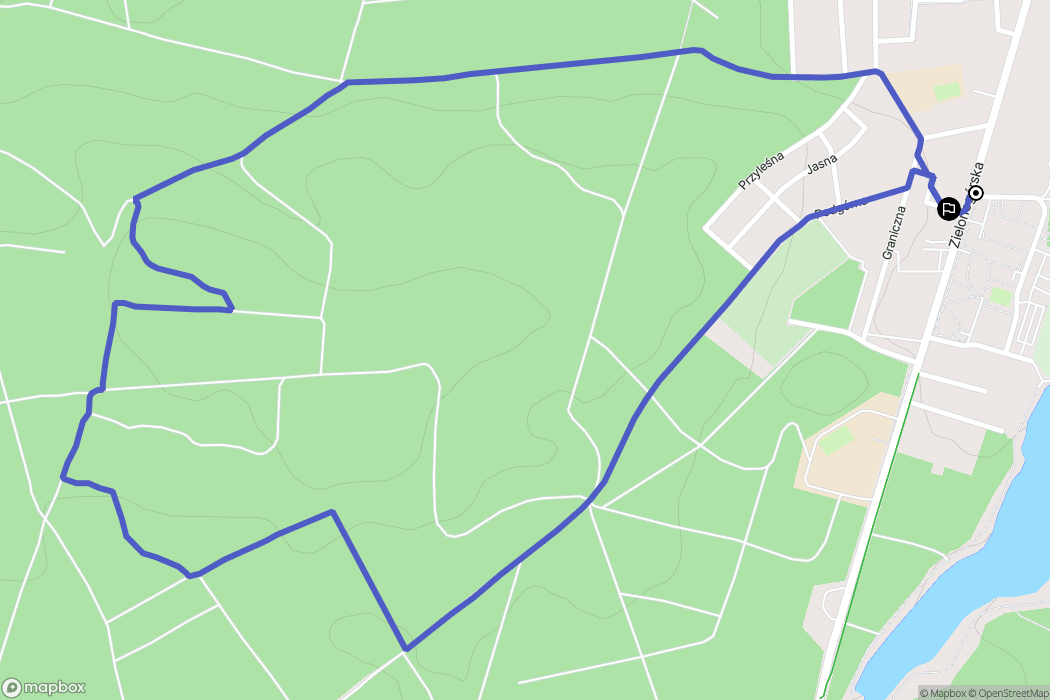 Czerwieńsk: mapa trasy - Poland