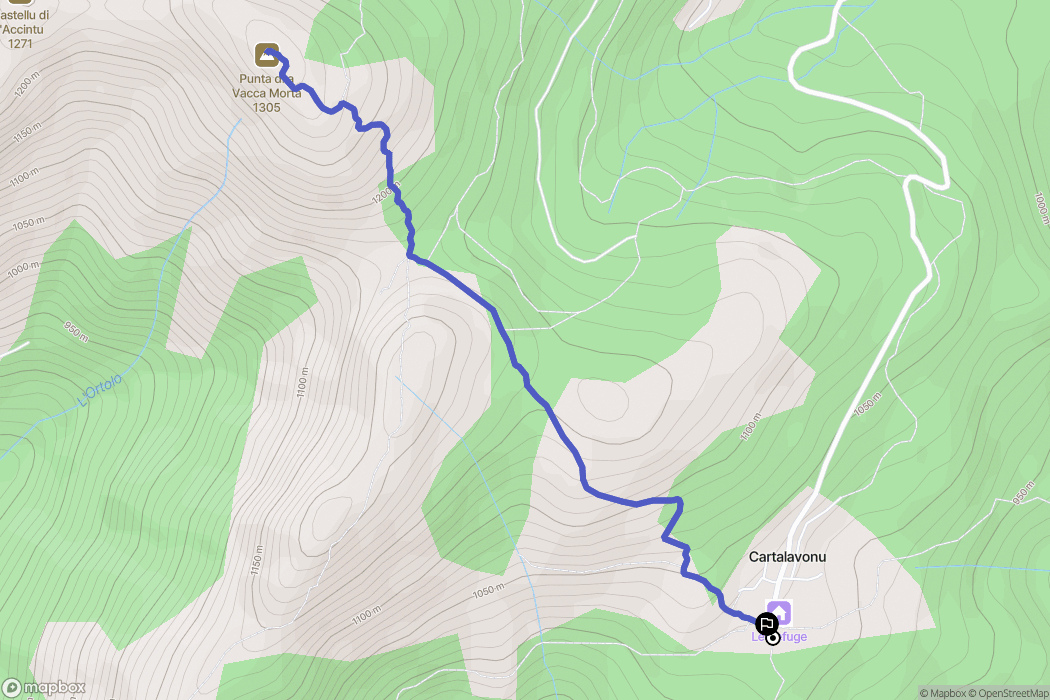 Porto-Vecchio : carte du parcours de randonnée - France