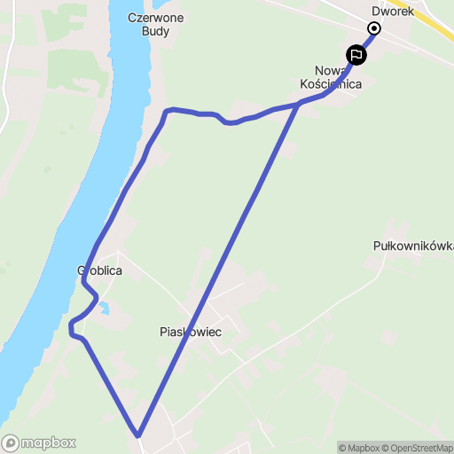Dworek: mapa trasy - Poland