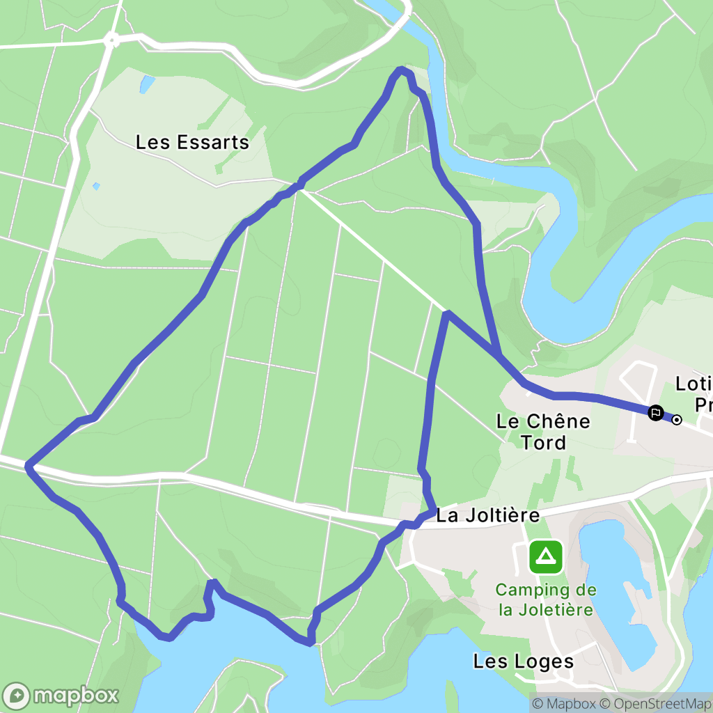 Mervent : carte du parcours de randonnée - France