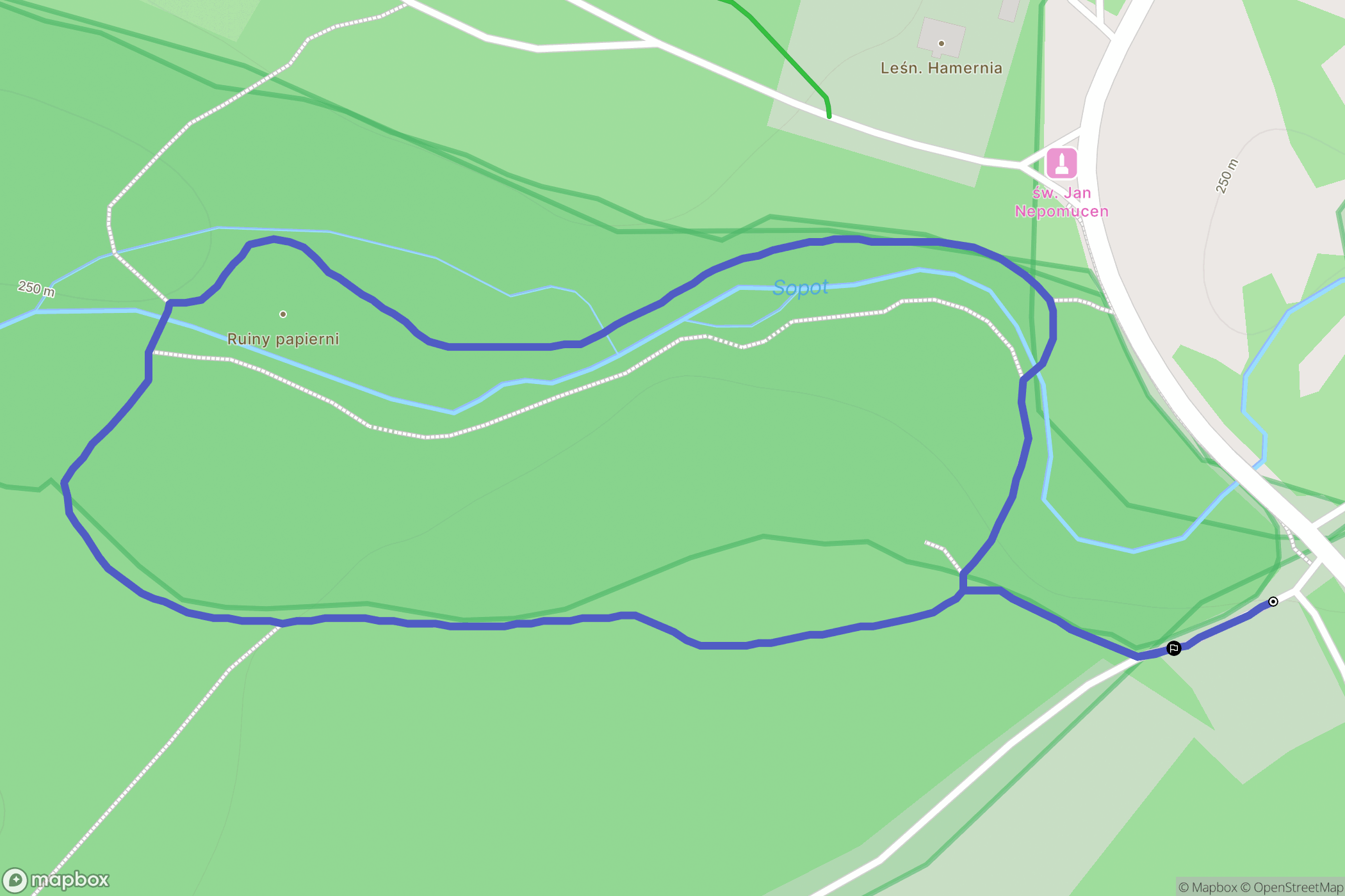 Nowiny: mapa trasy - Poland