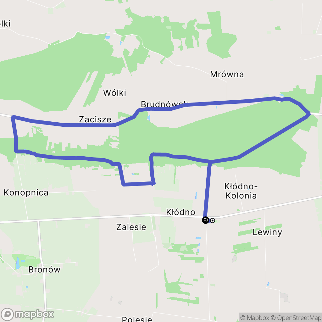 Kłódno: mapa trasy - Poland