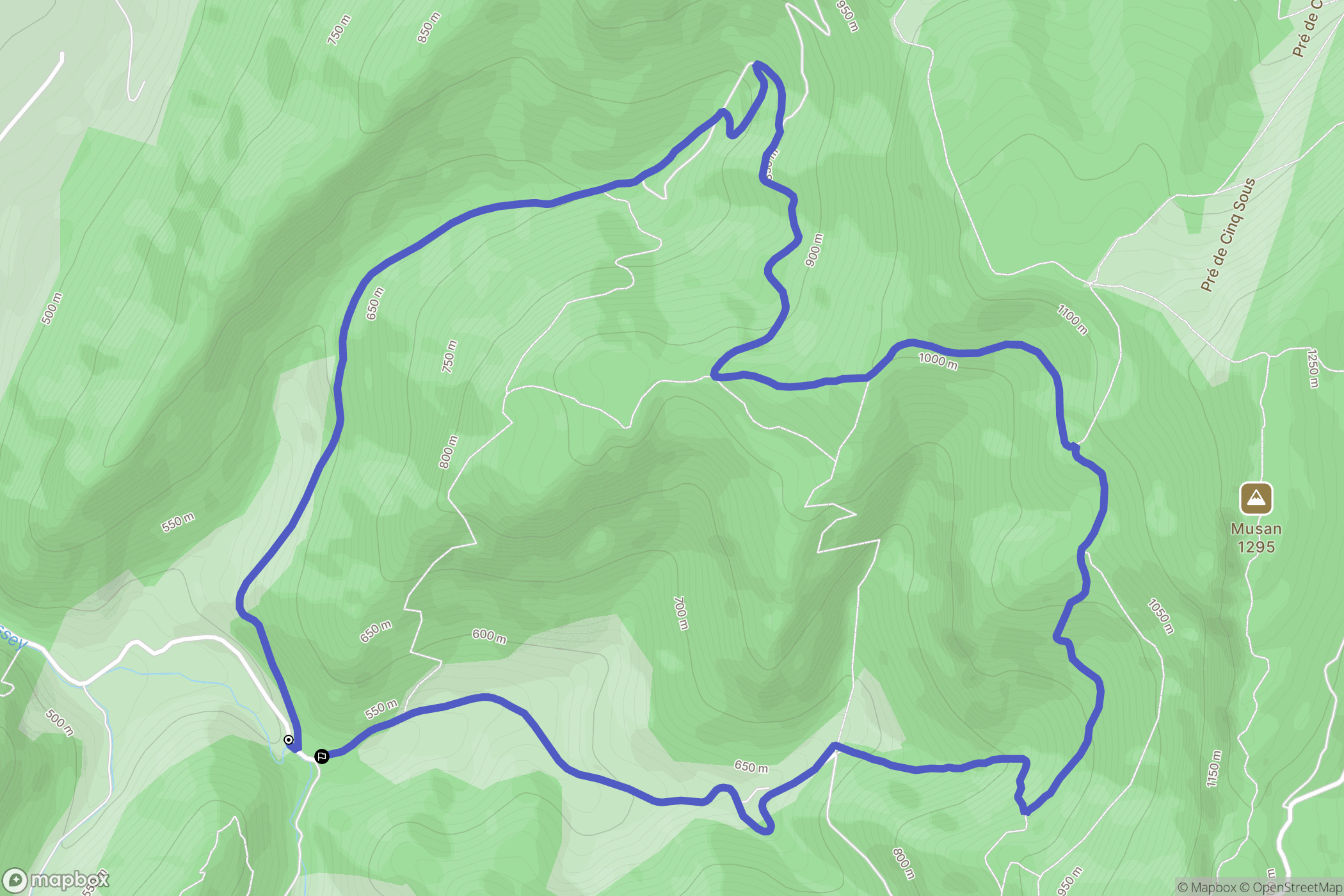 Beauregard-Baret : carte du parcours de randonnée - France