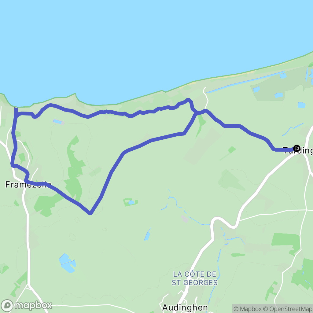Tardinghen : carte du parcours de randonnée - France