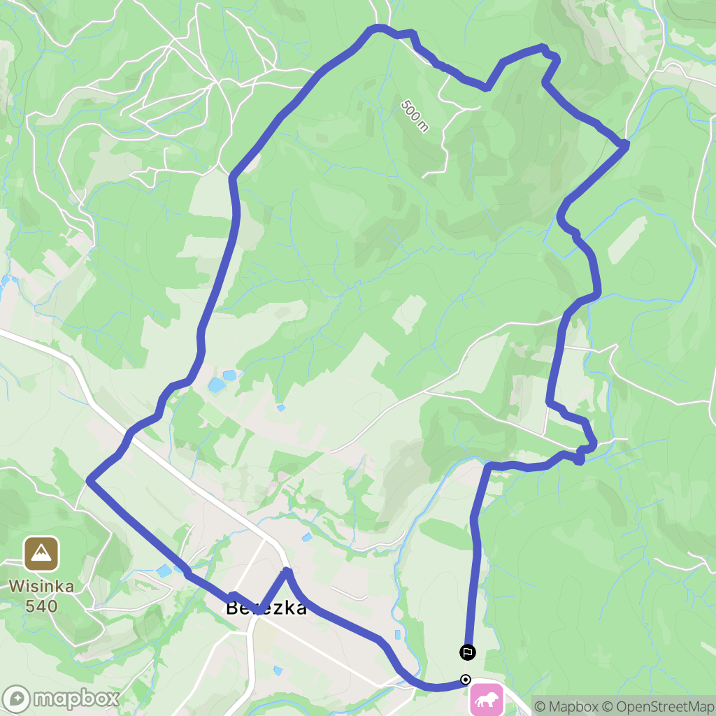 Berezka: mapa trasy - Poland