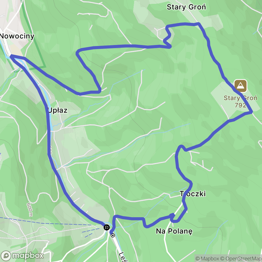 Brenna: mapa trasy - Poland