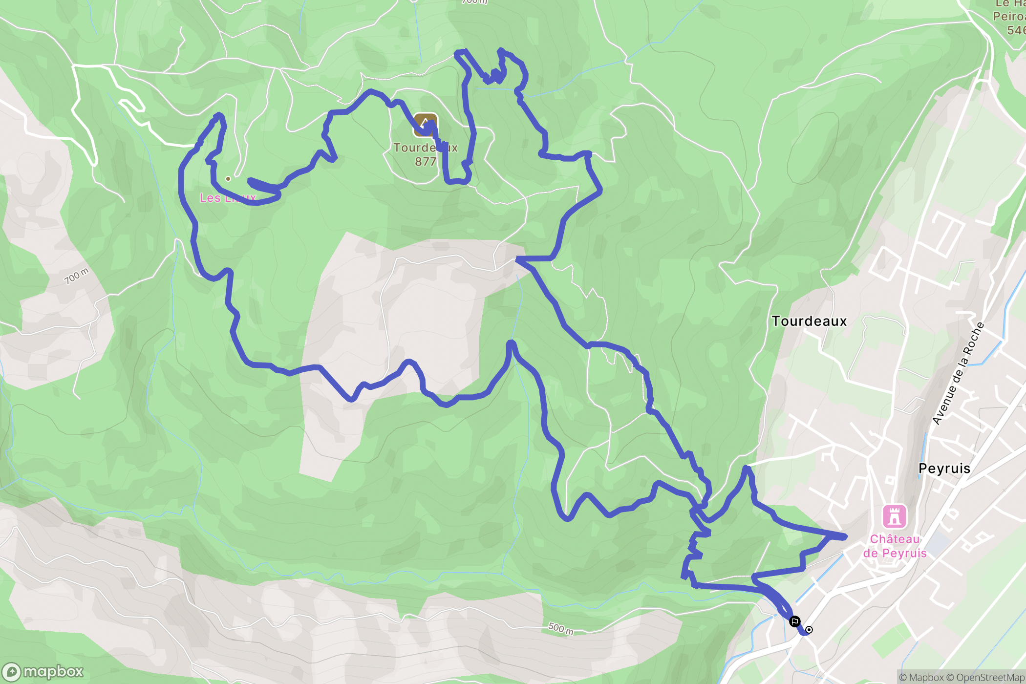 Peyruis : carte du parcours de randonnée - France