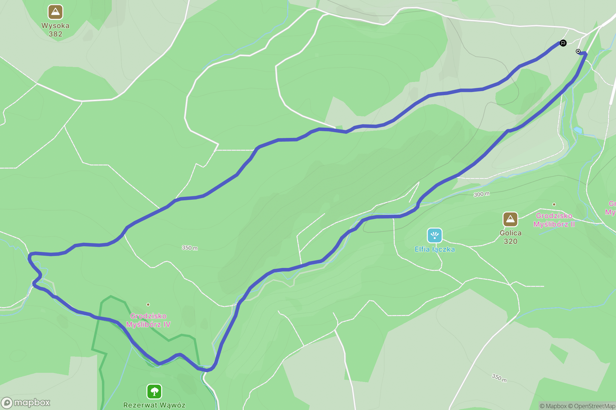 Myślibórz: mapa trasy - Poland