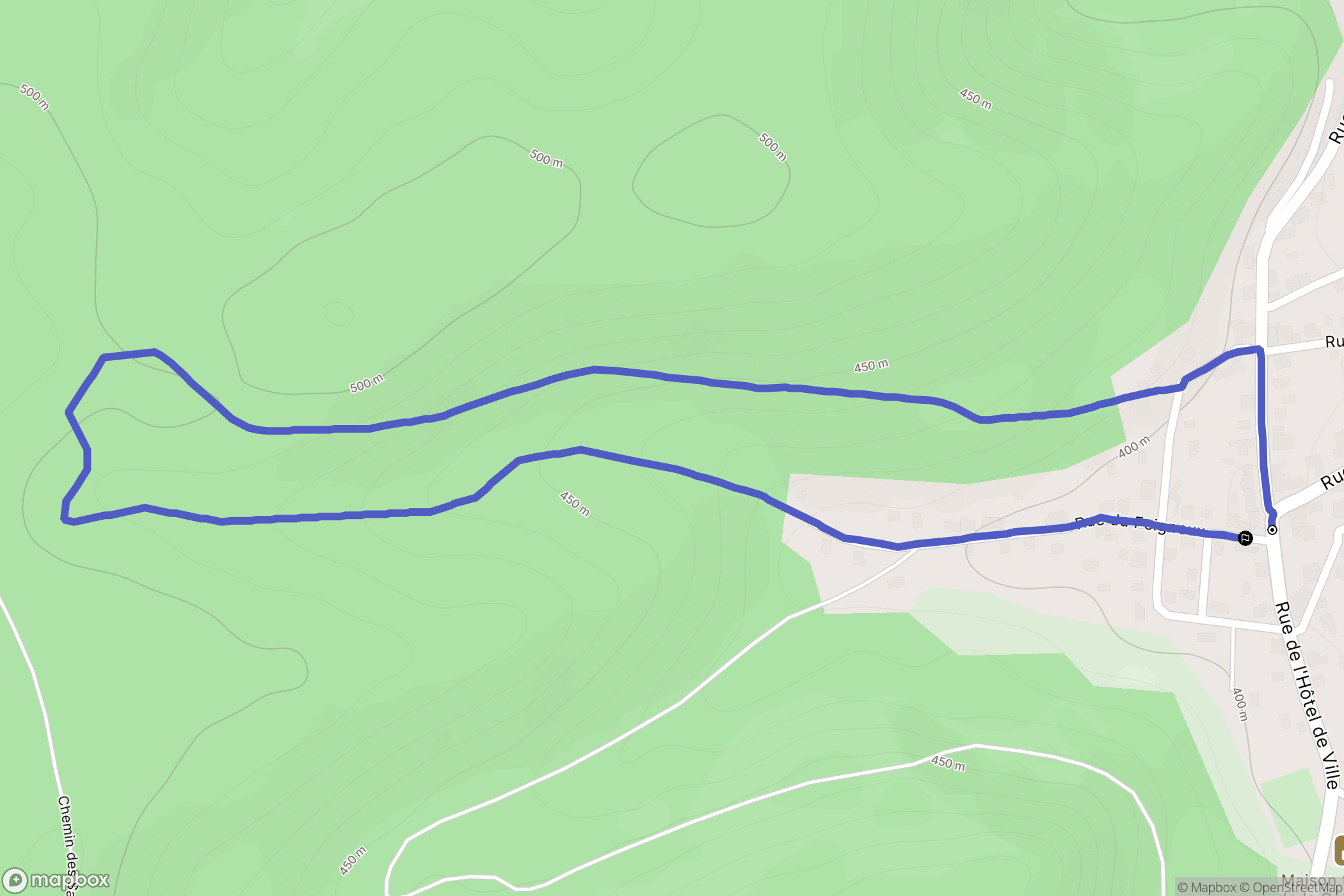 Brouvelieures : carte du parcours de randonnée - France