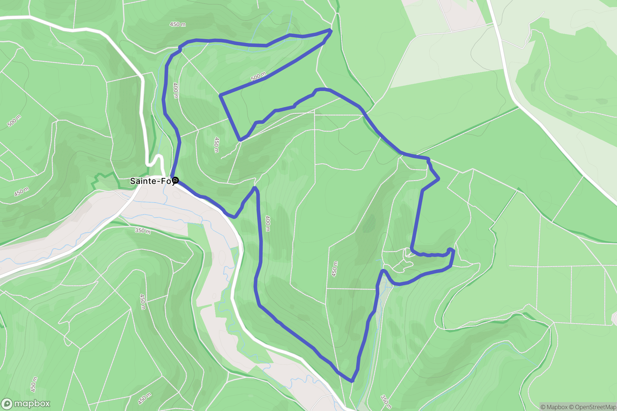 Messigny-et-Vantoux : carte du parcours de randonnée - France