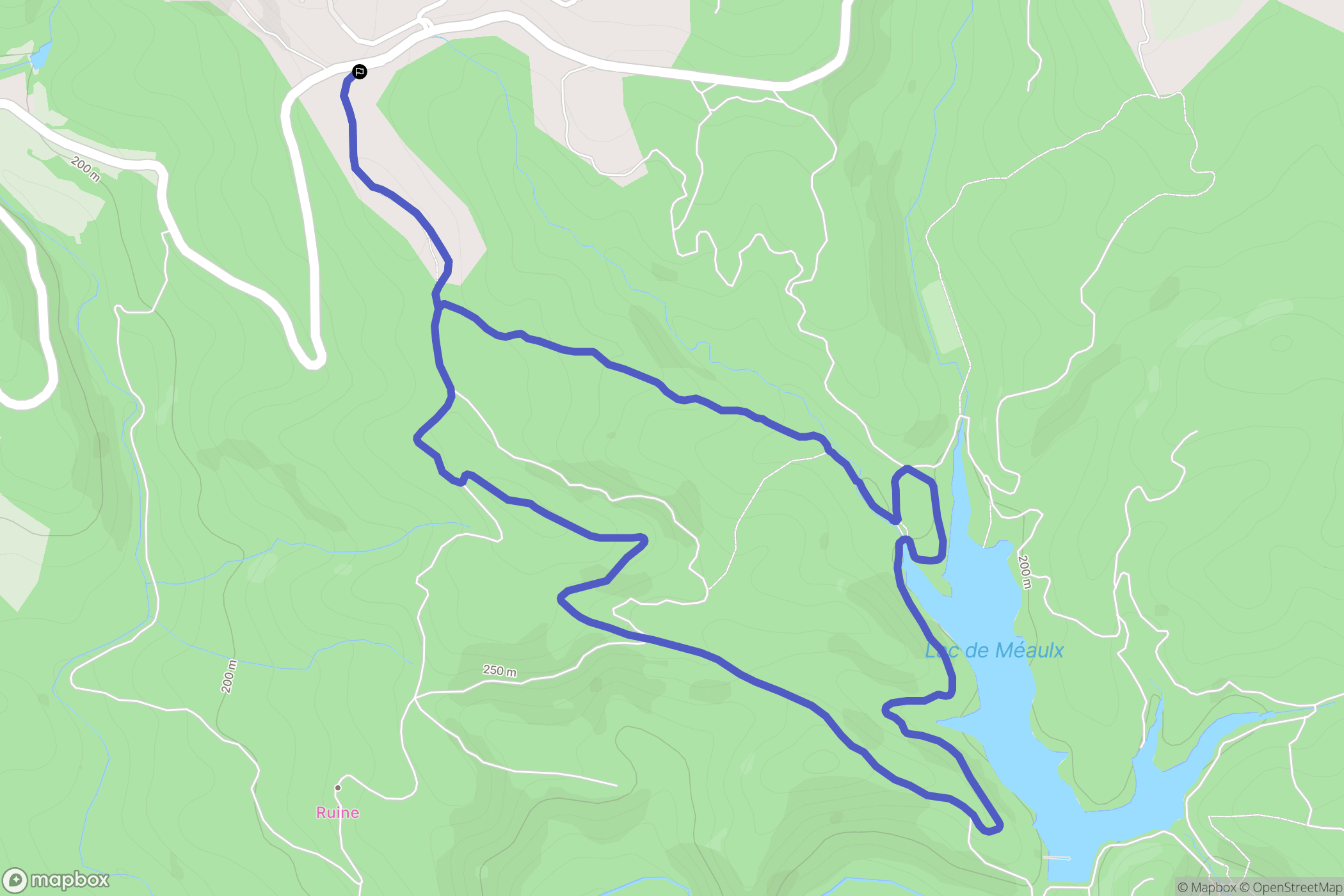 Seillans : carte du parcours de randonnée - France