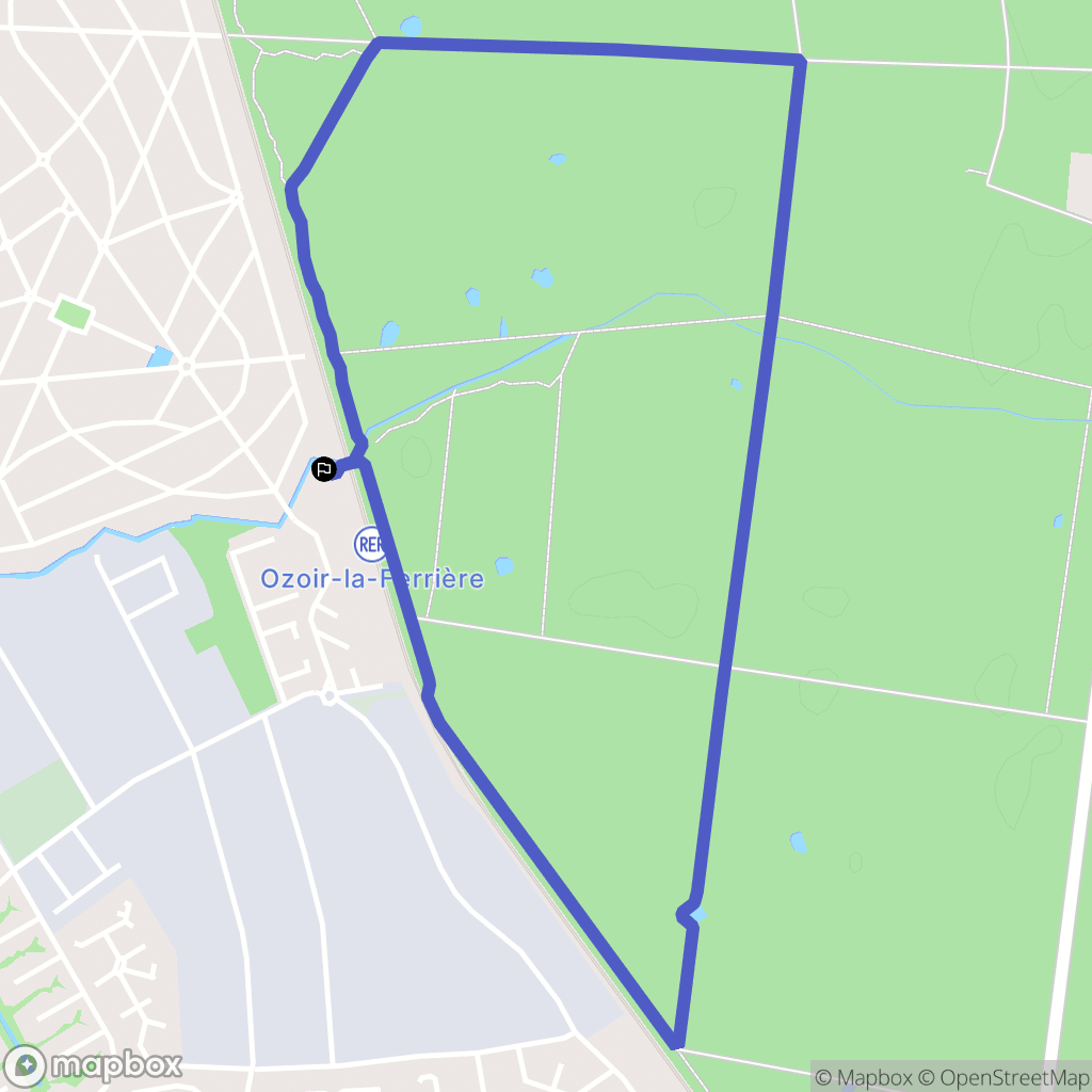 Ozoir-la-Ferrière : carte du parcours de randonnée - France