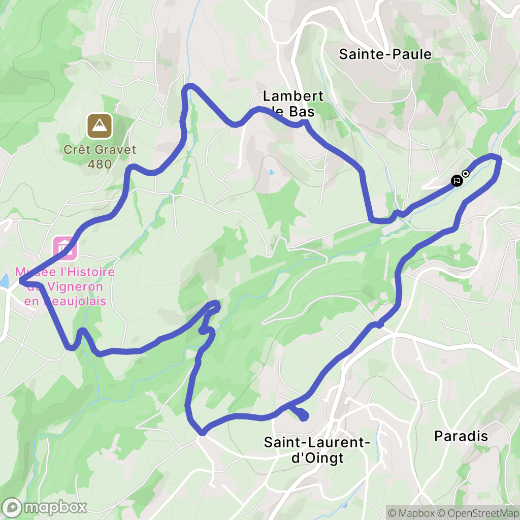 Sainte-Paule : carte du parcours de randonnée - France