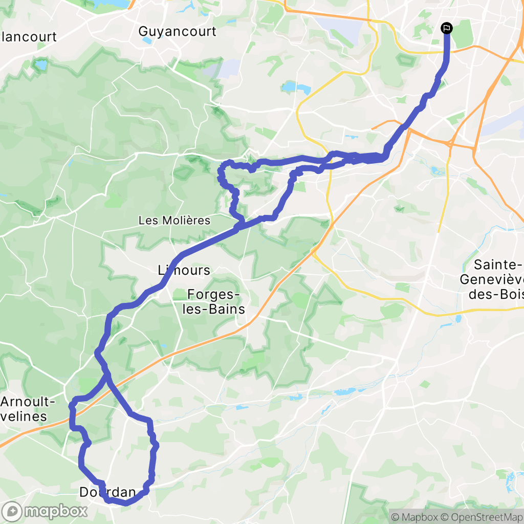 Châtenay-Malabry : carte du parcours de randonnée - France