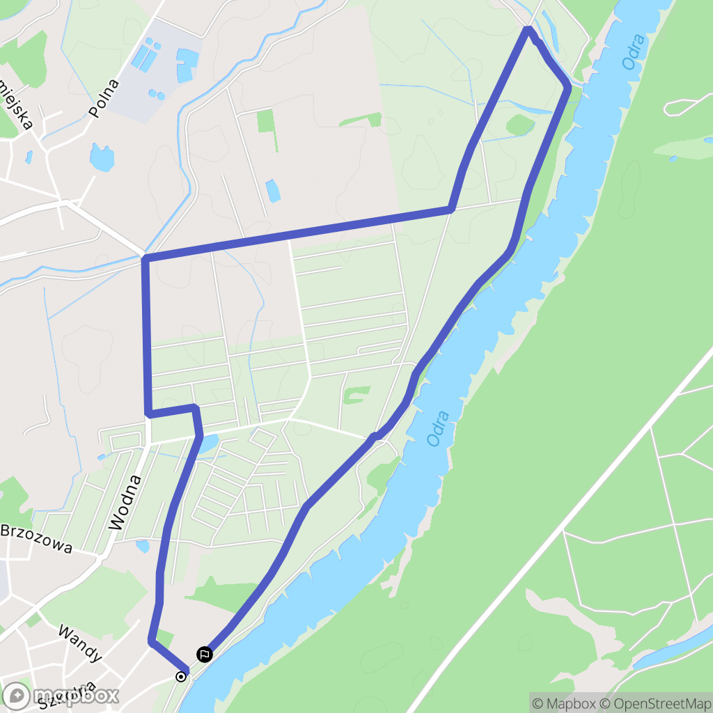 Nowa Sól: mapa trasy - Poland