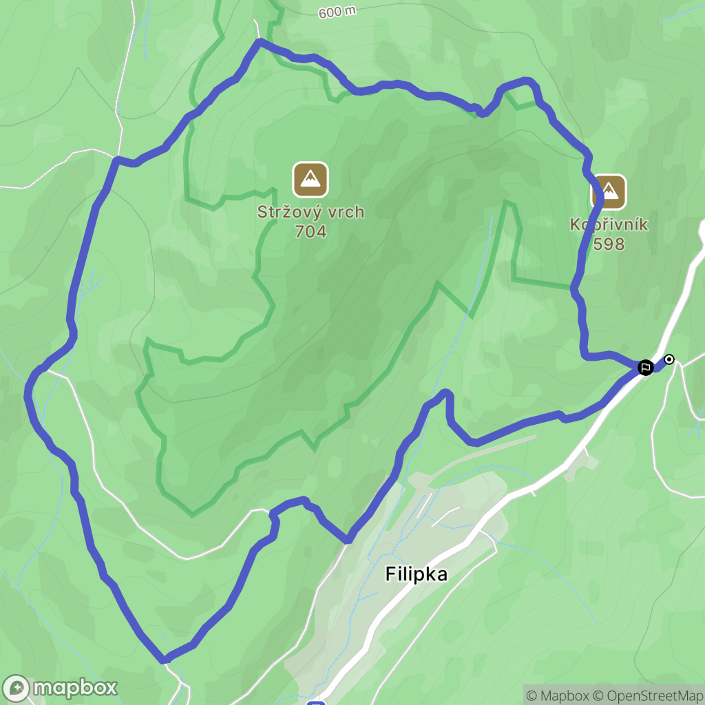 Oldřichov v Hájích: mapa trasy - Czechia