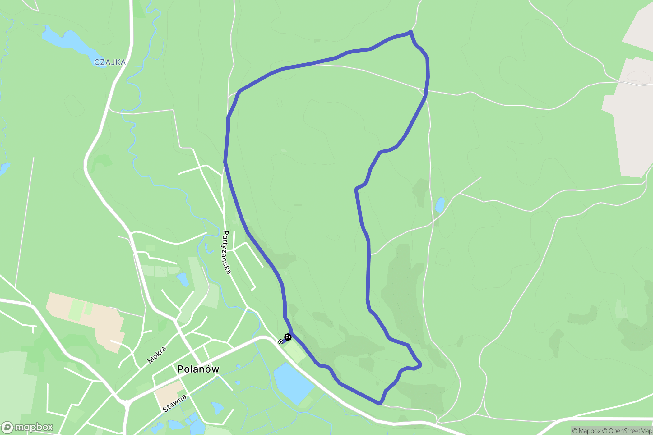 Polanów: mapa trasy - Poland