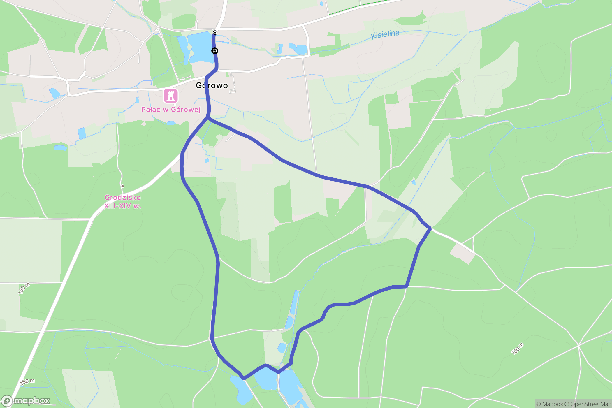 Górowo: mapa trasy - Poland