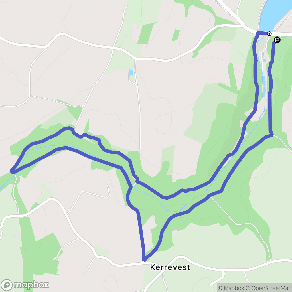 Plouguiel : carte du parcours de randonnée - France