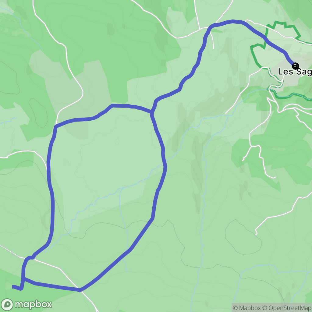 Mont Lozère et Goulet : carte du parcours de randonnée - France
