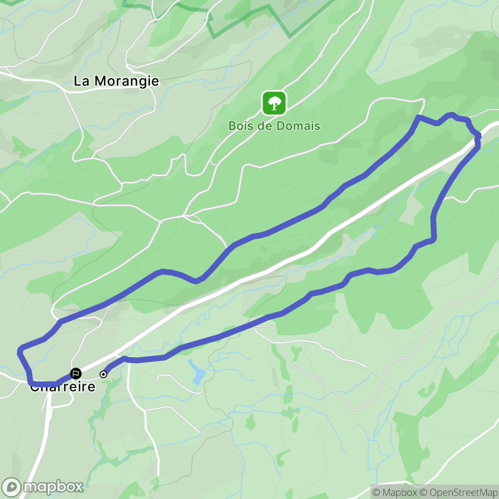 Picherande : carte du parcours de randonnée - France