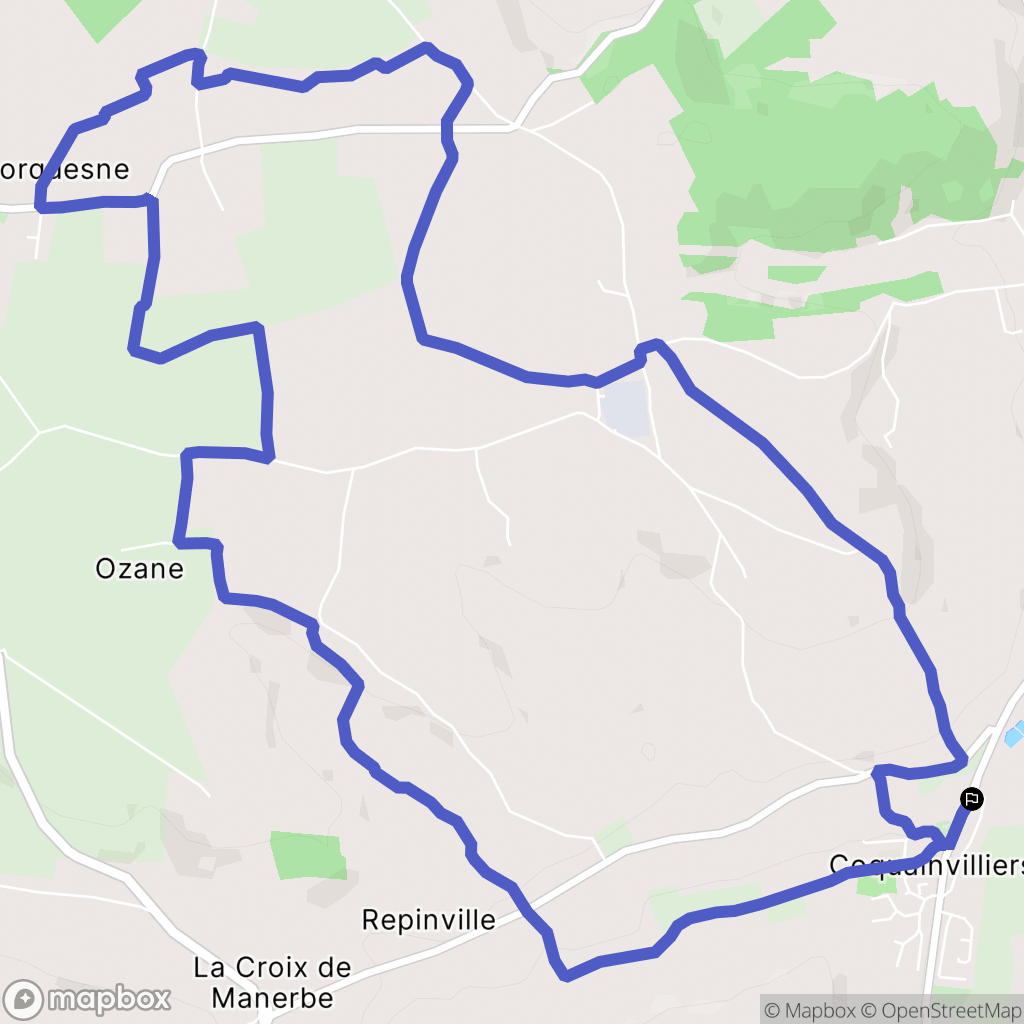 Coquainvilliers : carte du parcours de randonnée - France