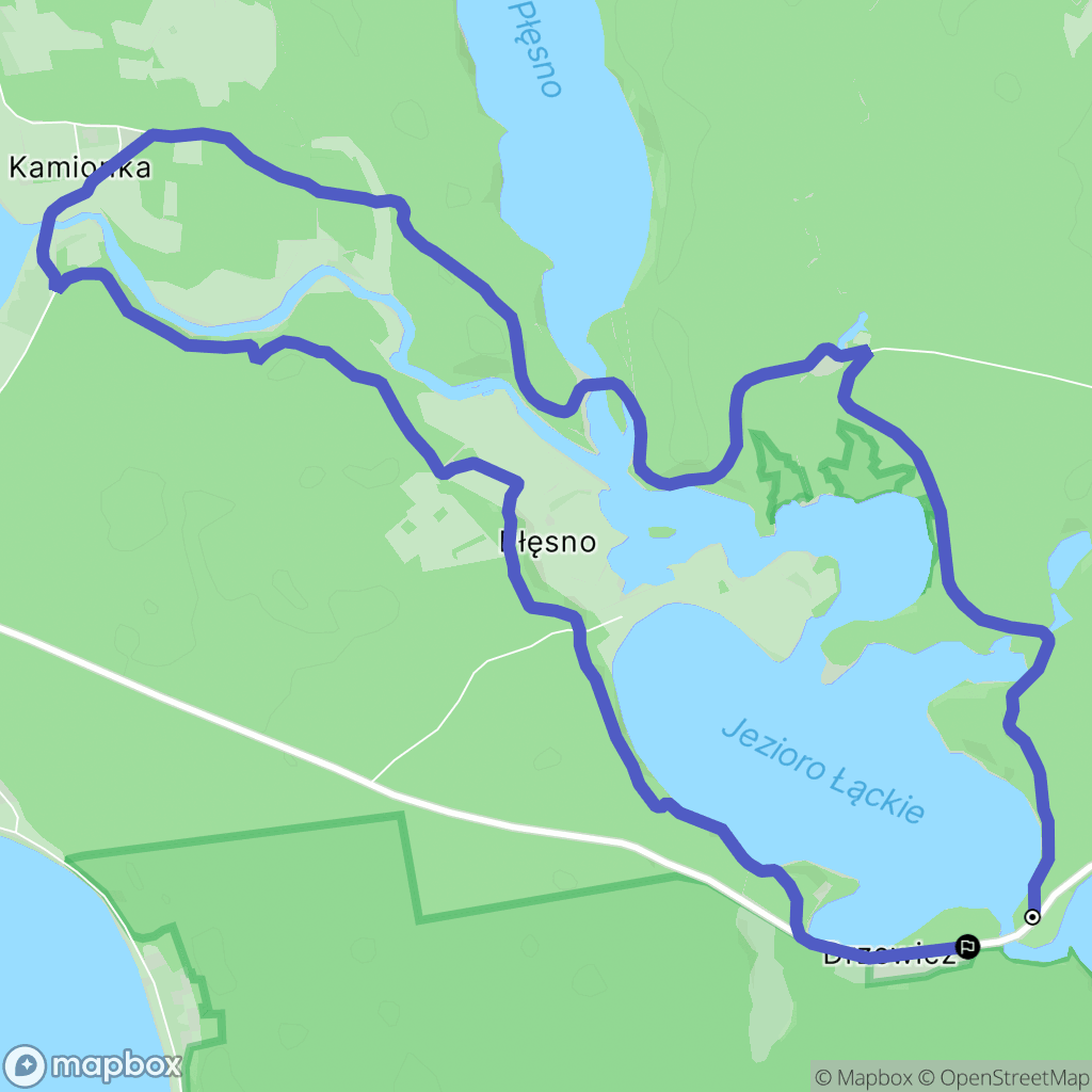 Drzewicz: mapa trasy - Poland