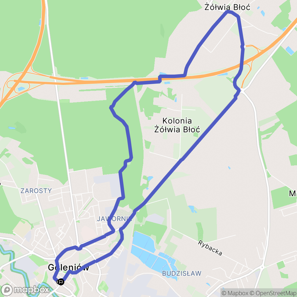 Goleniów: mapa trasy - Poland