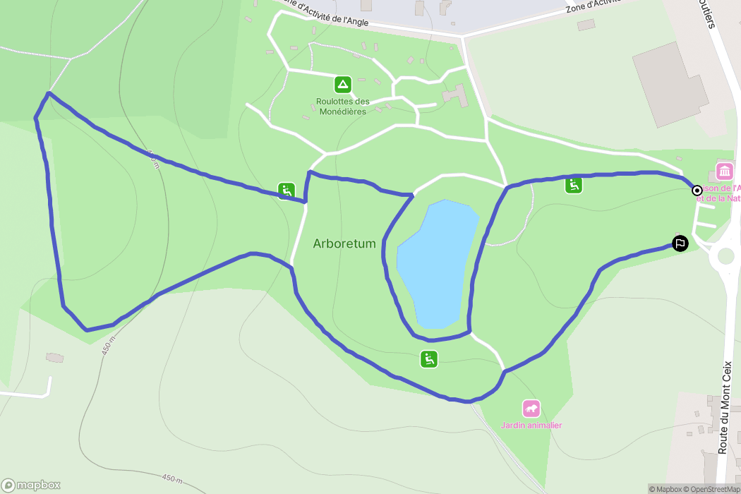 Chamberet : carte du parcours de randonnée - France