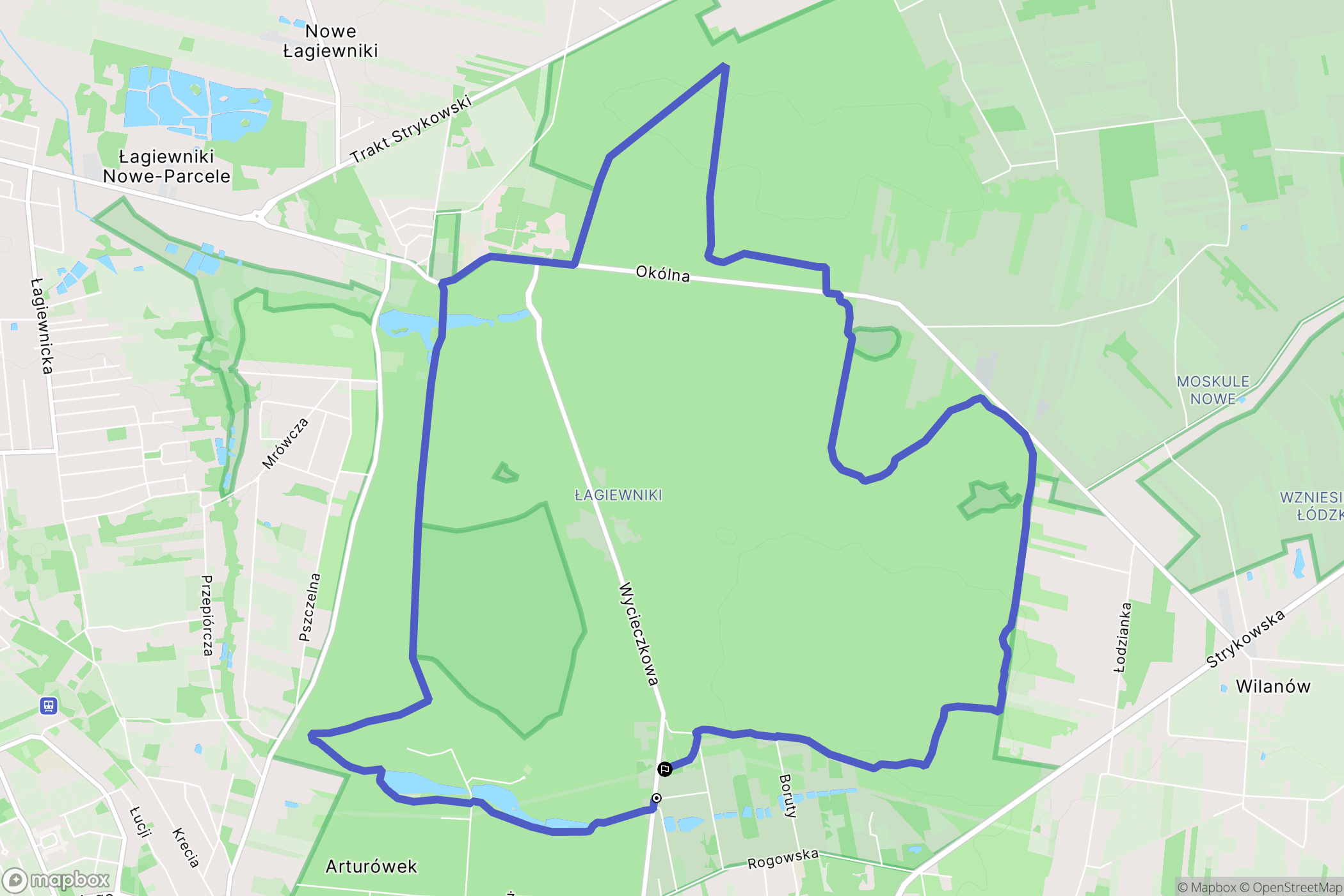 Łódź: mapa trasy - Poland