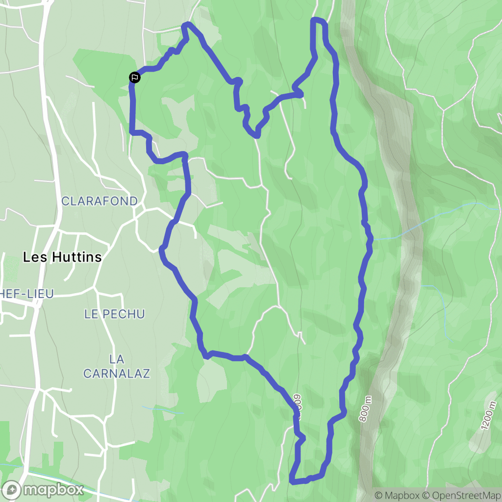 Drumettaz-Clarafond : carte du parcours de randonnée - France