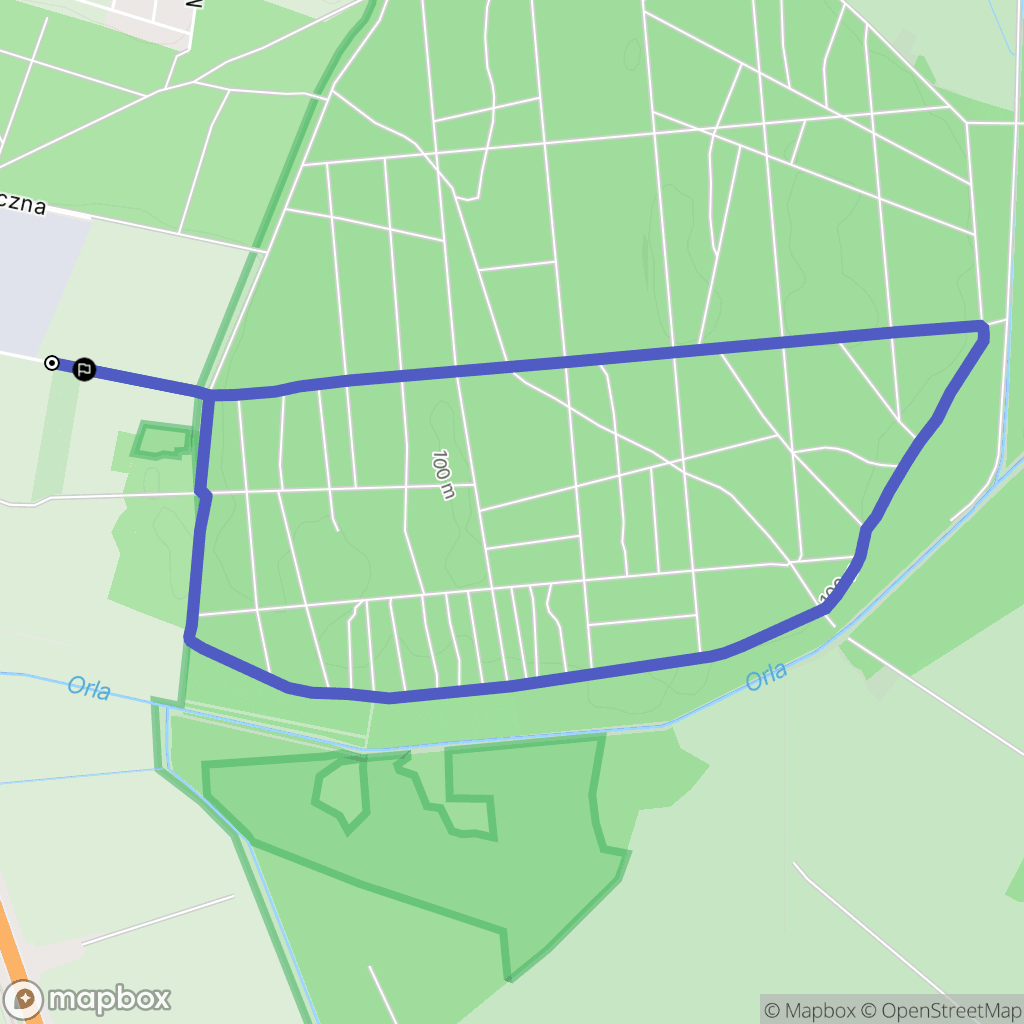 Korzeńsko: mapa trasy - Poland