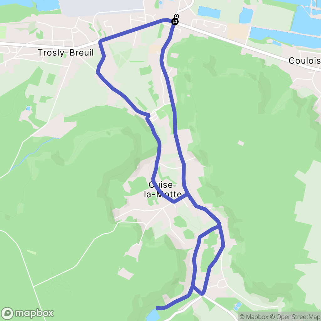 Cuise-la-Motte : carte du parcours de randonnée - France