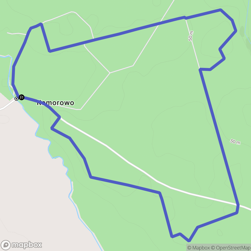 Komorowo: mapa trasy - Poland