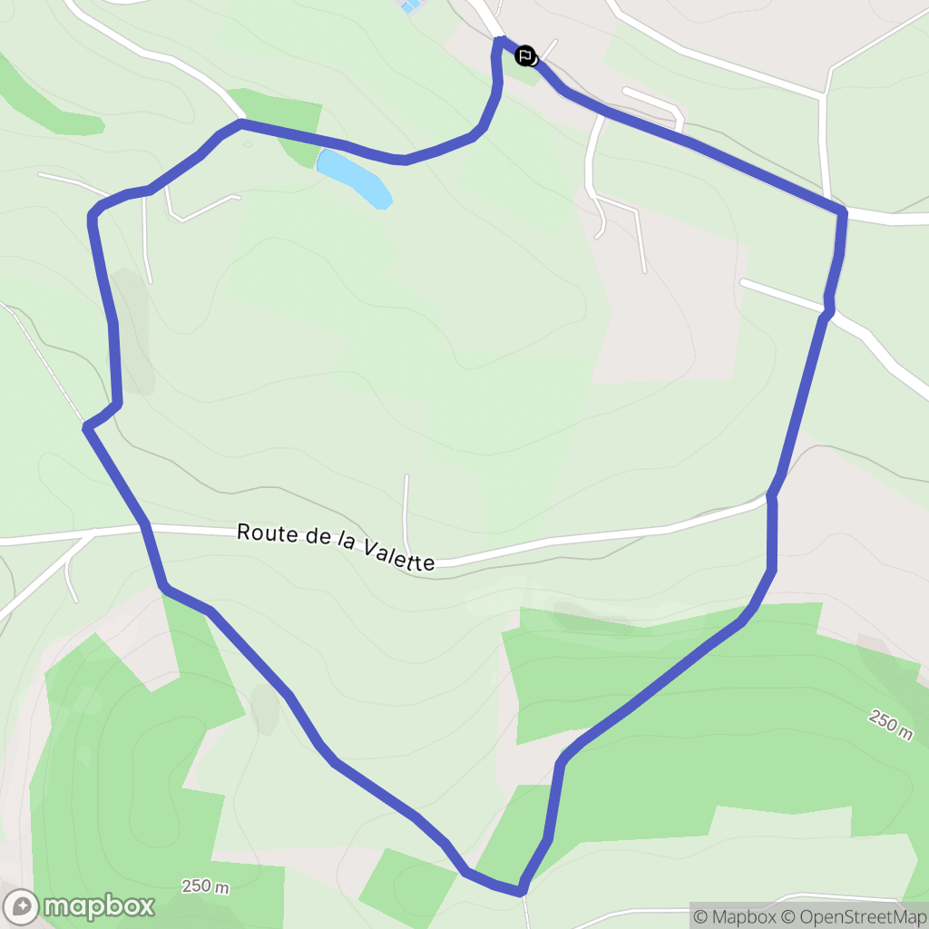 Brouains : carte du parcours de randonnée - France