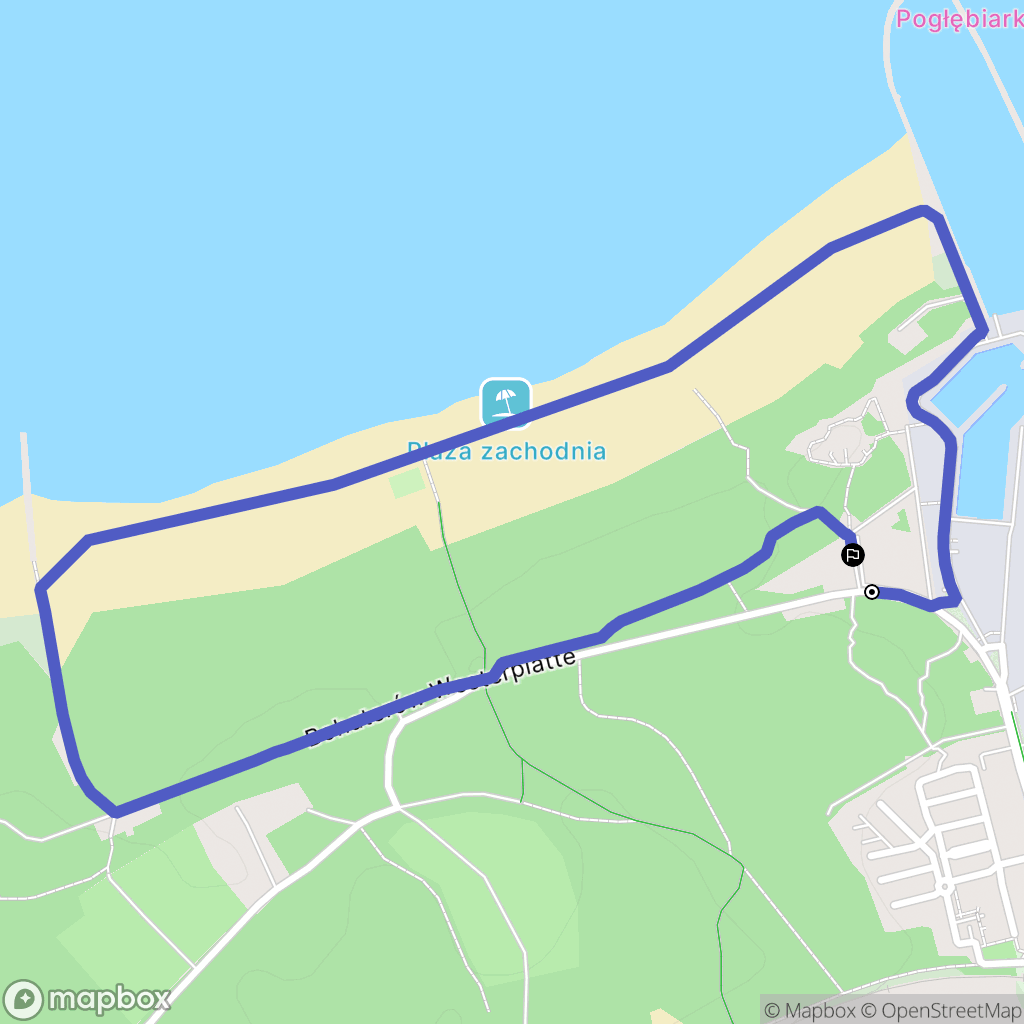 Ustka: mapa trasy - Poland