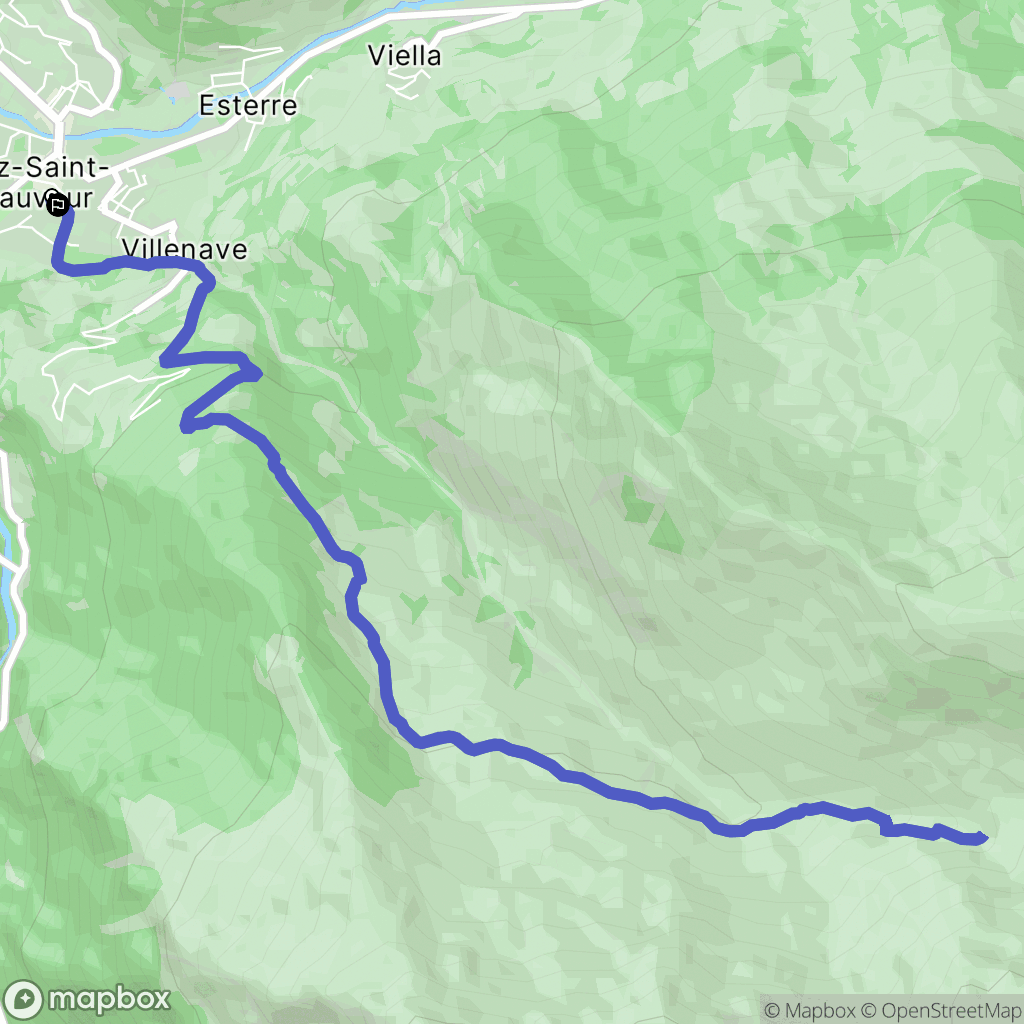 Luz-Saint-Sauveur : carte du parcours de randonnée - France
