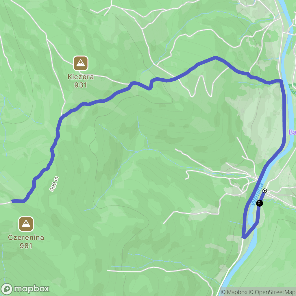 Ług: mapa trasy - Poland