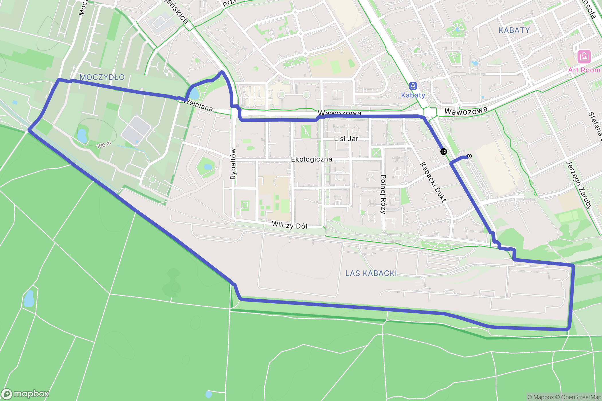 Warszawa: mapa trasy - Poland