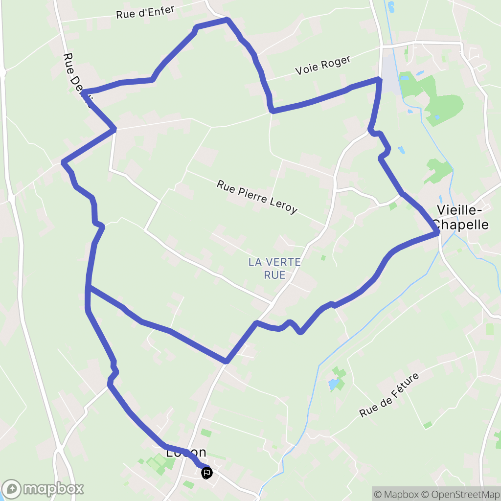 Locon : carte du parcours de randonnée - France