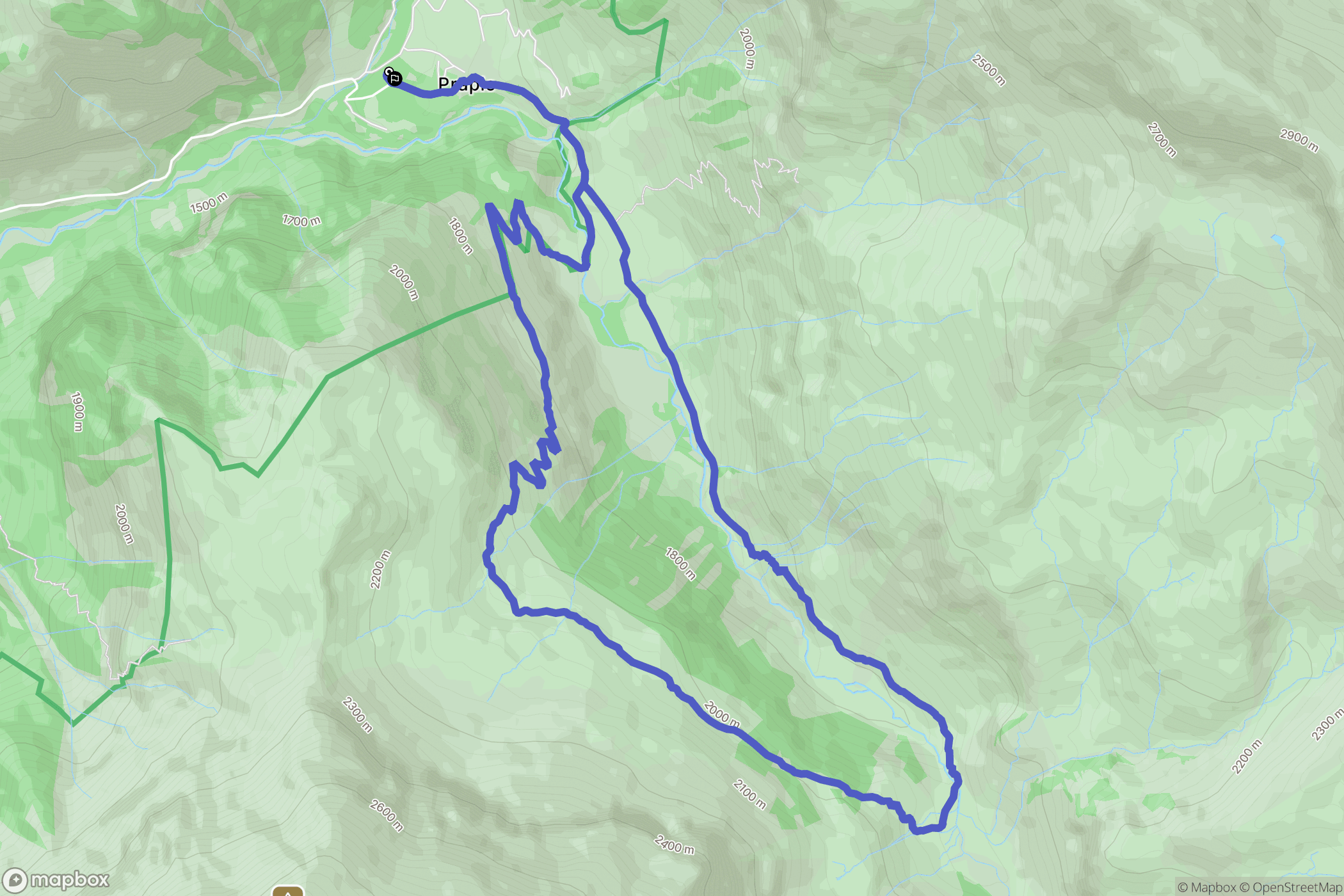 Orcières : carte du parcours de randonnée - France
