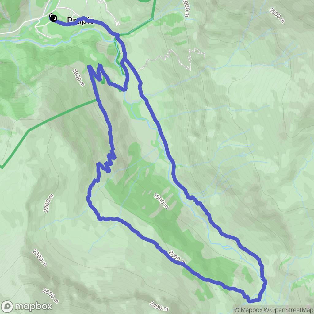 Orcières : carte du parcours de randonnée - France