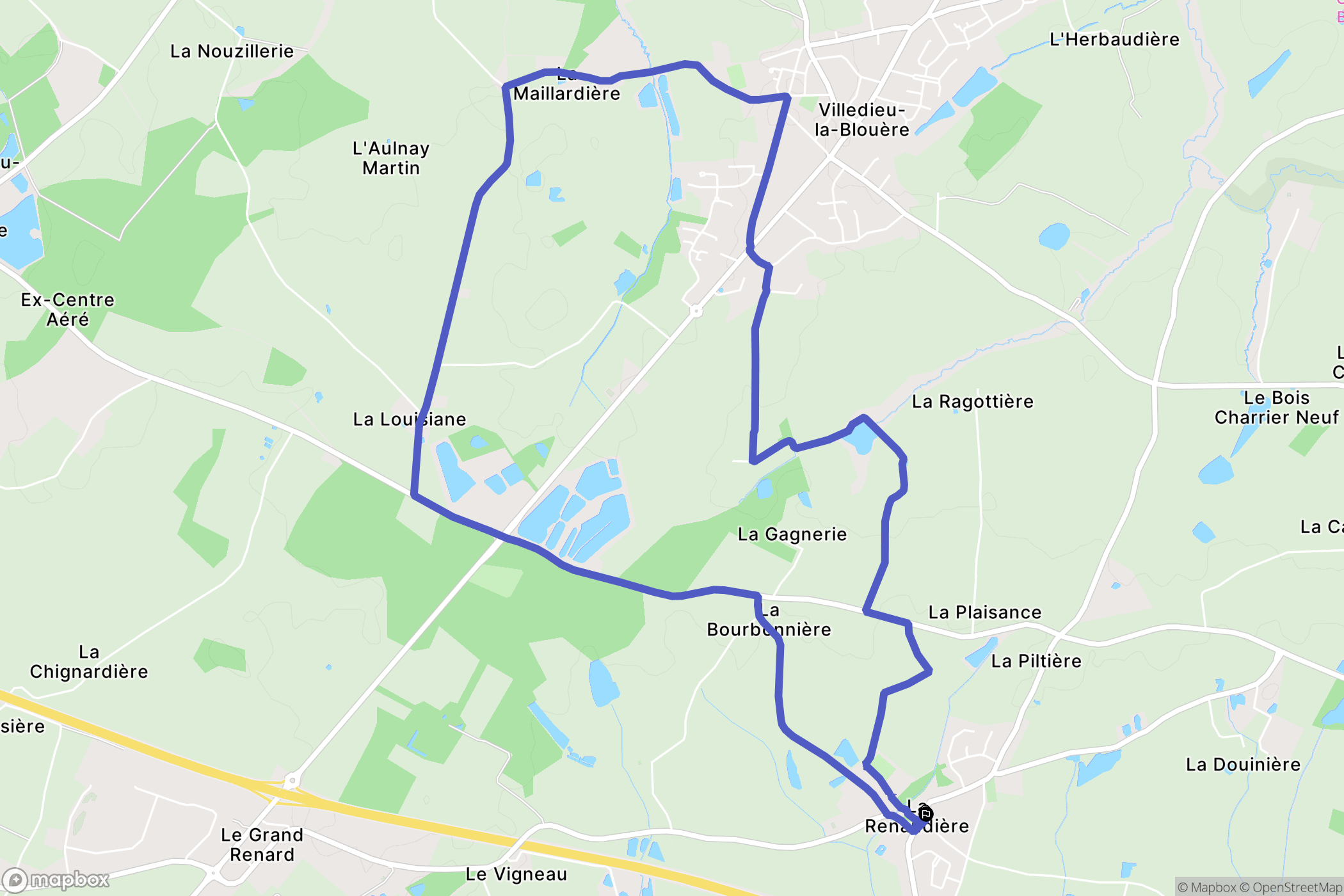 Sèvremoine : carte du parcours de randonnée - France