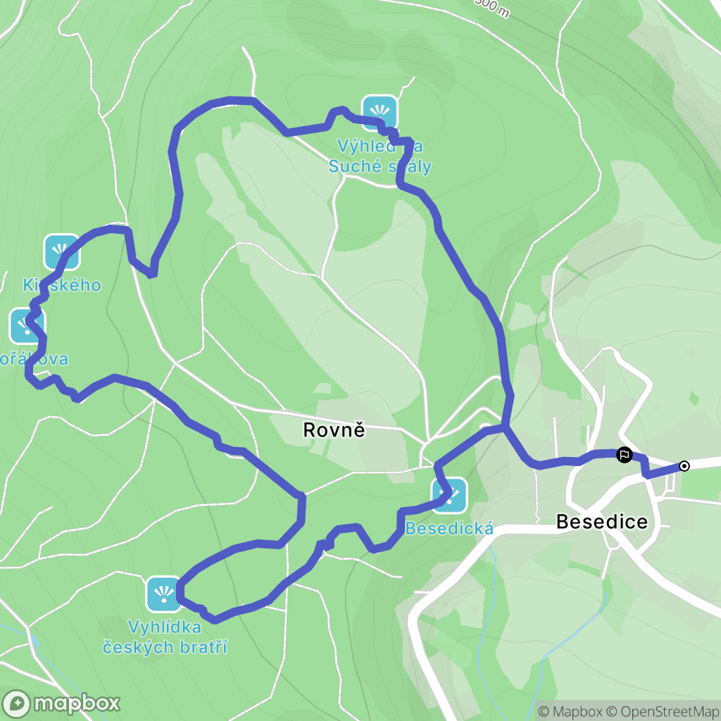 Koberovy: mapa trasy - Czechia