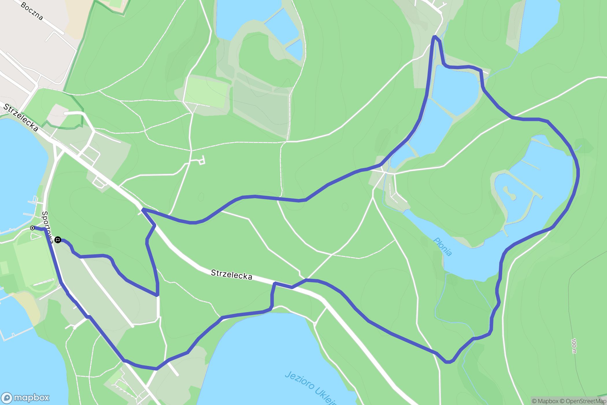 Barlinek: mapa trasy - Poland