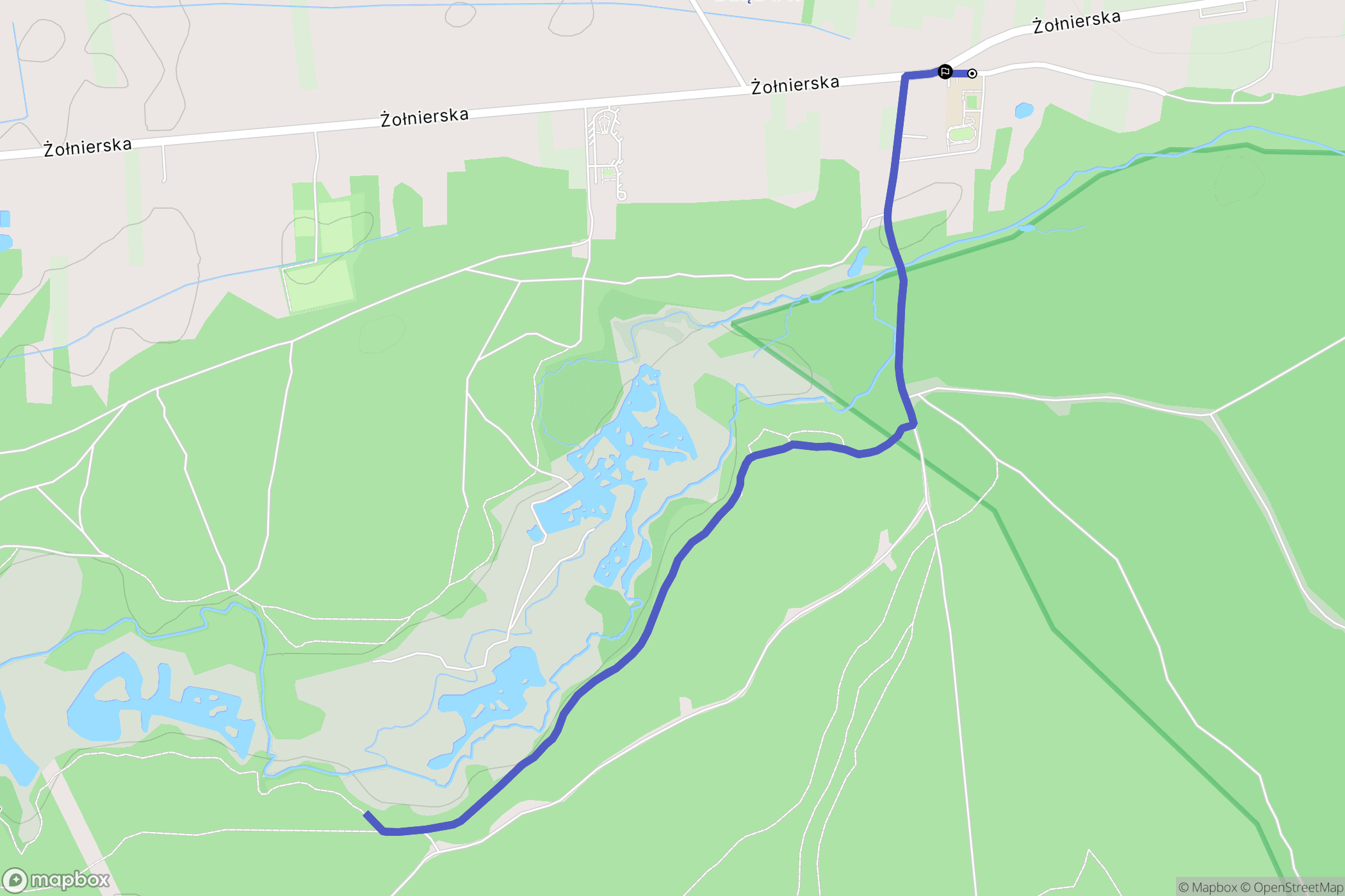 Dąbrowa Górnicza: mapa trasy - Poland