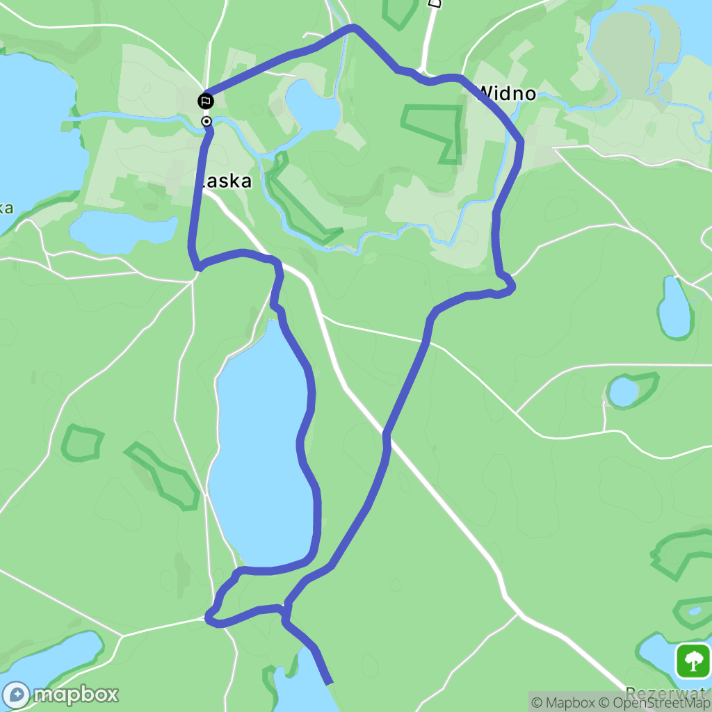 Laska: mapa trasy - Poland