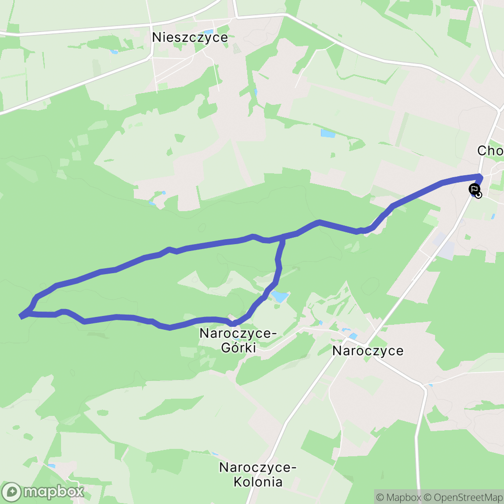 Chobienia: mapa trasy - Poland